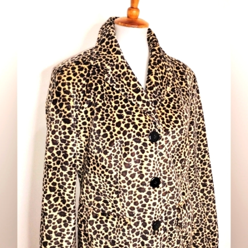 Relativity Leopard Print Jacket in Black and Tan